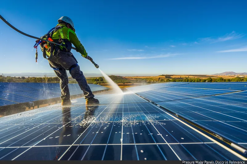 lavado presion paneles solares