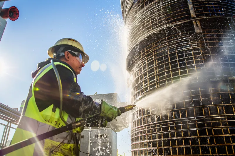 limpieza de torres de enfriamiento con agua a presion